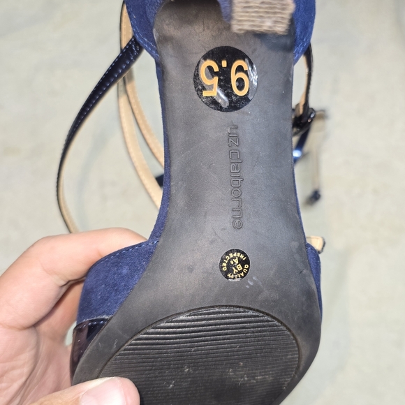 Liz Claiborne LC Heidi Strappy Heels Blue Size 9.5 - Picture 7 of 12